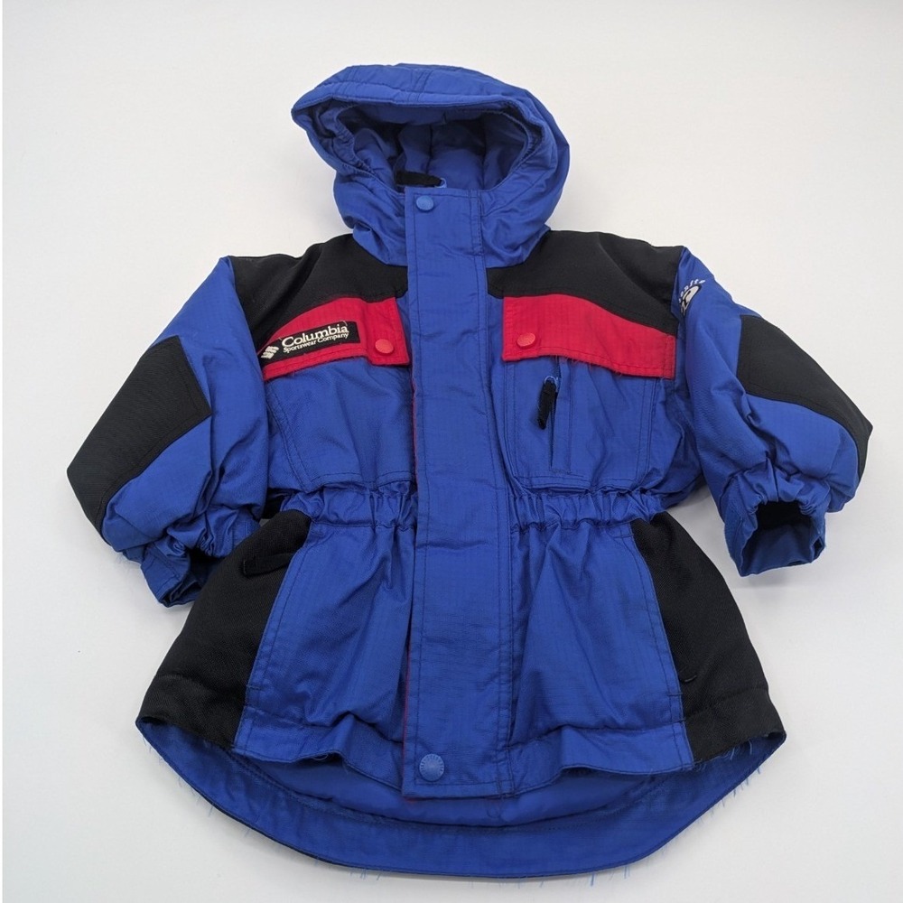 Columbia Tectonite Kids Jacket Size Boys 2/3 Colorblock Vintage‎ 90s Blue
